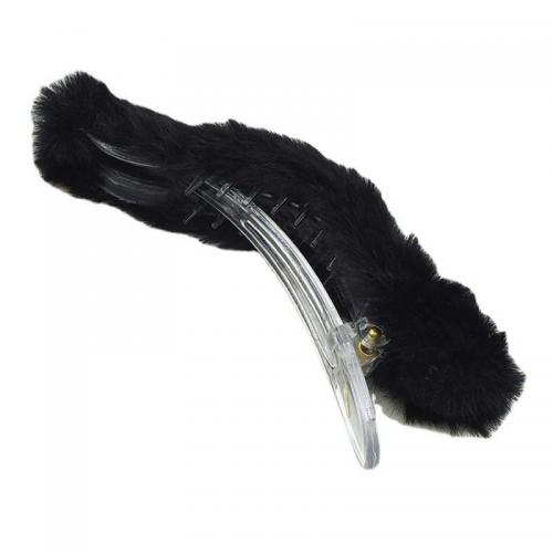 Alligator Hair Clip Plush with Plastic fashion jewelry & for woman 130mm Sold By PC