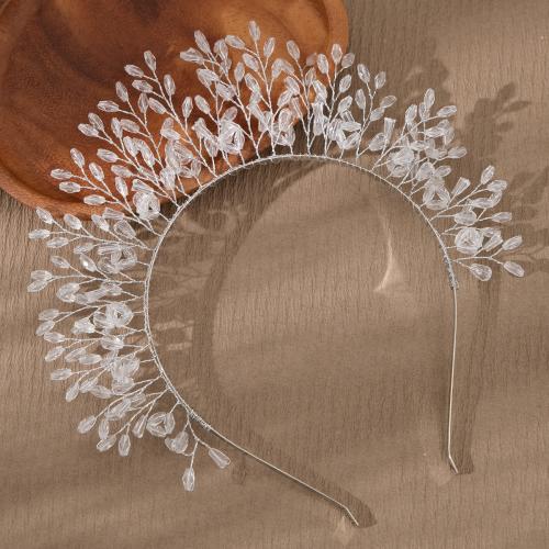 Bridal Tiaras Zinc Alloy Flower plated for woman & with rhinestone nickel lead & cadmium free Sold By PC