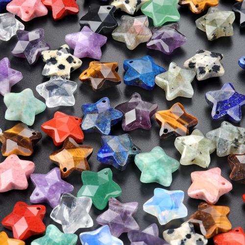 Gemstone Pendants Jewelry, Star, DIY & different materials for choice, more colors for choice, 14x14mm, Sold By PC