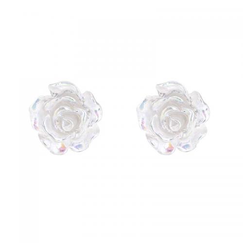 Tibetan Style Stud Earring, Flower, plated, fashion jewelry & for woman, nickel, lead & cadmium free, 8x8mm, Sold By Pair