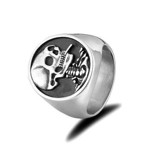 Vinger Ring in edelstaal, 304 roestvrij staal, gepolijst, mode sieraden & verschillende grootte voor keus & voor de mens, oorspronkelijke kleur, nikkel, lood en cadmium vrij, wide:2cm, Verkocht door PC