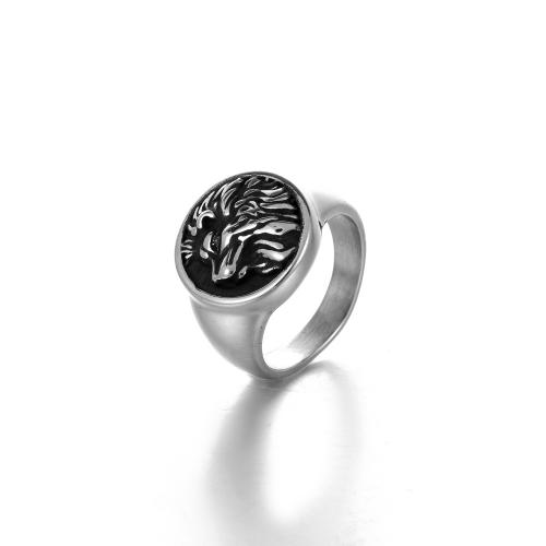 Prst prsten z nerezové oceli, 304 Stainless Steel, lesklý, módní šperky & různé velikosti pro výběr & pro muže, Původní barva, nikl, olovo a kadmium zdarma, wide:2cm, Prodáno By PC