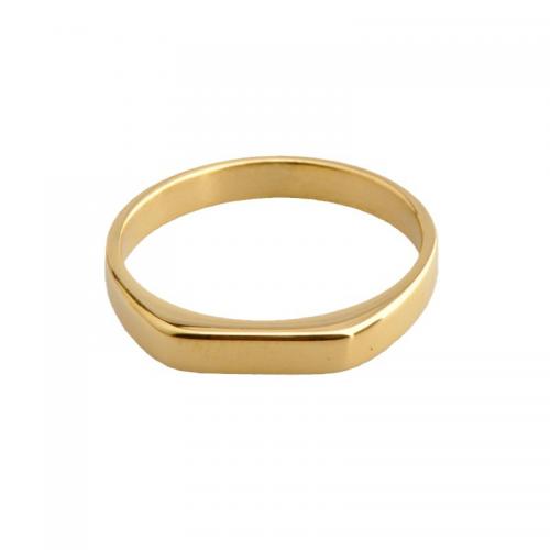 Titanium Steel Finger Ring, plated, different size for choice & for woman, golden, Sold By PC