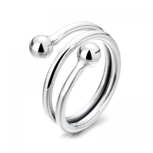 925 Sterling Silver Finger Rings, plated, for woman, silver color, Sold By PC