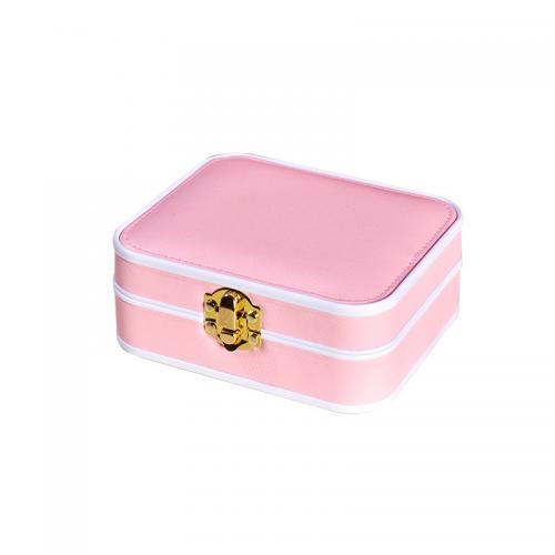Multifunctional Jewelry Box, ABS Plastic, with PU Leather, portable, more colors for choice, 135x115x50mm, Sold By PC