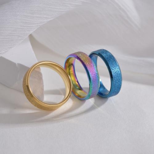Prst prsten od inoxa, 304 nehrđajućeg čelika, modni nakit & bez spolne razlike & različite veličine za izbor, više boja za izbor, nikal, olovo i kadmij besplatno, Width 6mm,Thickness 2mm, Prodano By PC