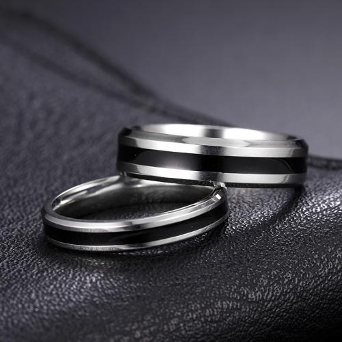Vinger Ring in edelstaal, 304 roestvrij staal, mode sieraden & uniseks & verschillende grootte voor keus, zilver, nikkel, lood en cadmium vrij, Verkocht door PC