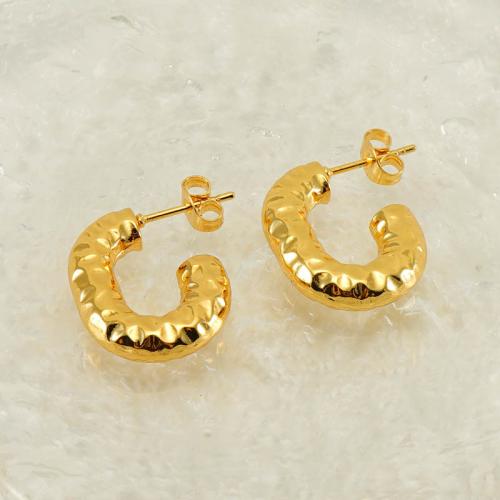 Stainless Steel Stud Earrings, 304 Stainless Steel, 18K gold plated, fashion jewelry & different styles for choice & for woman, golden, nickel, lead & cadmium free, Sold By Pair