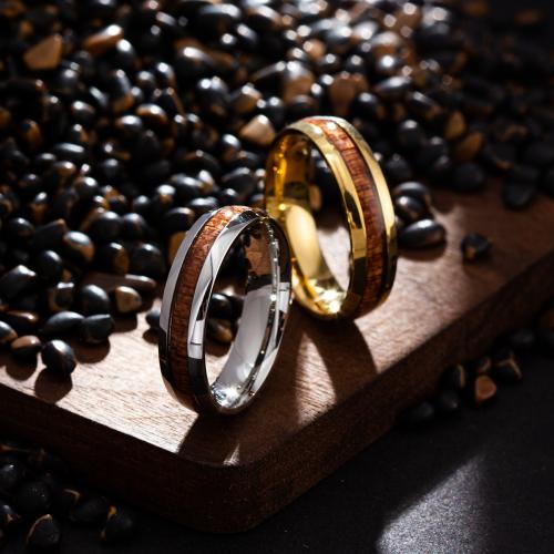 Prst prsten z nerezové oceli, 304 Stainless Steel, módní šperky & různé velikosti pro výběr & pro muže, více barev na výběr, nikl, olovo a kadmium zdarma, Width 6mm,Thickness 2mm, Prodáno By PC