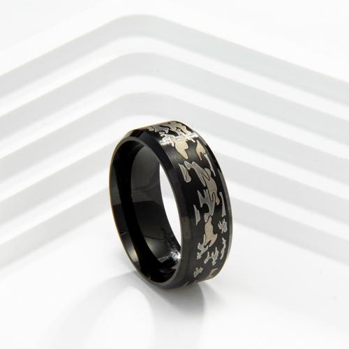 Палец кольцо из нержавеющей стали, Нержавеющая сталь 304, ювелирные изделия моды & Мужская & разный размер для выбора, не содержит никель, свинец, Width 8mm,Thickness 2mm, продается PC