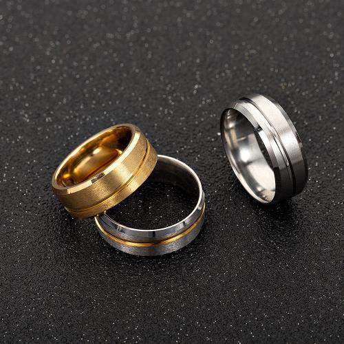 Stainless Steel Finger Ring 304 Stainless Steel fashion jewelry & for man nickel lead & cadmium free Width 8mm Thickness 2mm Sold By PC