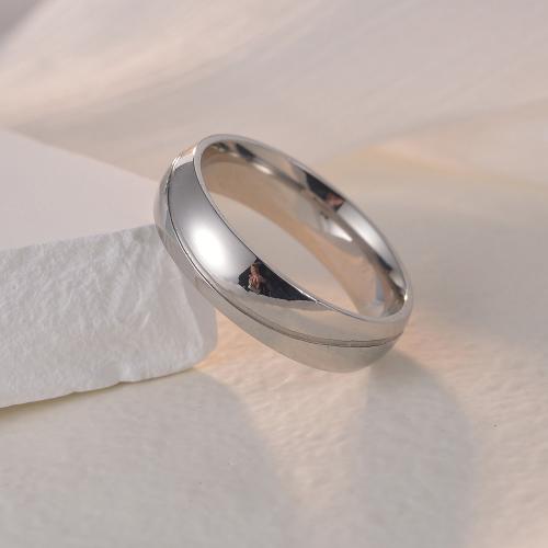 Prst prsten od inoxa, 304 nehrđajućeg čelika, modni nakit & bez spolne razlike & različite veličine za izbor, više boja za izbor, nikal, olovo i kadmij besplatno, Width 6mm,Thickness 2mm, Prodano By PC