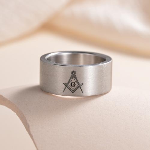 Prst prsten z nerezové oceli, 304 Stainless Steel, módní šperky & různé velikosti pro výběr & pro muže, více barev na výběr, nikl, olovo a kadmium zdarma, Width 10mm,Thickness 2.2mm, Prodáno By PC