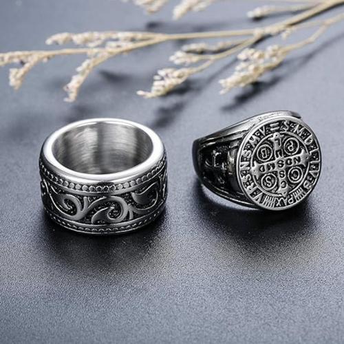 Stainless Steel Finger Ring, 304 Stainless Steel, 2 pieces & fashion jewelry & Unisex & different size for choice, silver color, nickel, lead & cadmium free, Width 8mm,Thickness 2.3mm, 2PCs/Set, Sold By Set