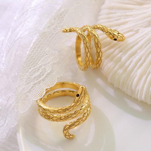 Edelstahl Ringe, 304 Edelstahl, 18K vergoldet, Modeschmuck & verschiedene Größen vorhanden & für Frau, keine, frei von Nickel, Blei & Kadmium, Thickness 3mm, verkauft von PC