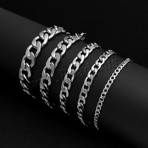 Bijoux bracelet en acier inoxydable, Placage, bijoux de mode & pour homme, Vendu par brin
