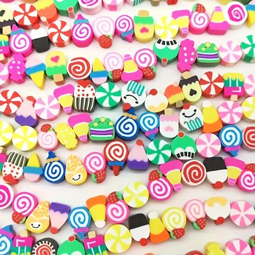 Polymer Clay Beads, DIY & mixed, Length about 10-15mm, Approx 1000PCs/Bag, Sold By Bag