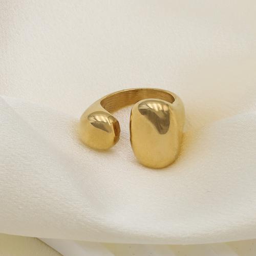 Titanium Steel Finger Ring 18K gold plated fashion jewelry & for woman nickel lead & cadmium free Sold By PC