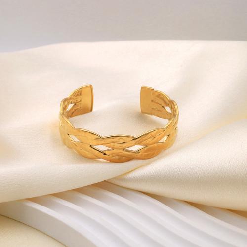 Titanium stål armbånd, mode smykker & for kvinde, guld, nikkel, bly & cadmium fri, Indvendig diameter:Ca. 60mm, Solgt af PC