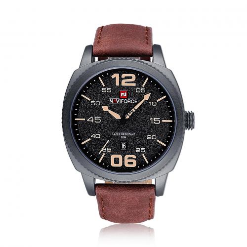 Men Wrist Watch, Glass, with Leather, Life water resistant & fashion jewelry & japanese movement & for man, more colors for choice, Length:Approx 24.5 cm, Sold By PC