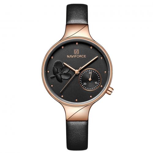 Women Wrist Watch, Glass, with Leather, Life water resistant & fashion jewelry & japanese movement & for woman, more colors for choice, Length:Approx 23 cm, Sold By PC
