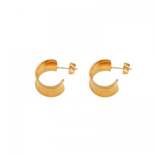 Titanium Steel  Earring, Vacuum Ion Plating, fashion jewelry & different styles for choice & for woman, gold, nickel, lead & cadmium free, Sold By Pair