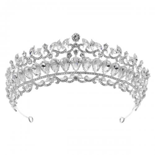 Bridal Tiaras, Tibetan Style, plated, for woman & with rhinestone, more colors for choice, nickel, lead & cadmium free, 105x70mm, Sold By PC