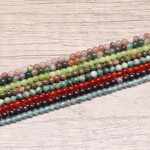 Gemstone Jewelry Beads, Round, DIY & different materials for choice, more colors for choice, 3mm, Approx 120PCs/Strand, Sold By Strand