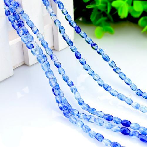 Gemstone Jewelry Beads, Natural Stone, Oval, DIY, blue, 4x6mm, Approx 58PCs/Strand, Sold By Strand