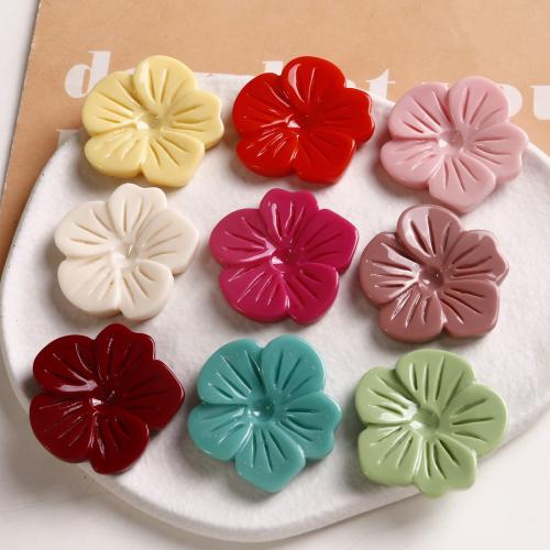 Mobile Phone DIY Decoration, Resin, Flower, polished, more colors for choice, 34mm, Sold By PC