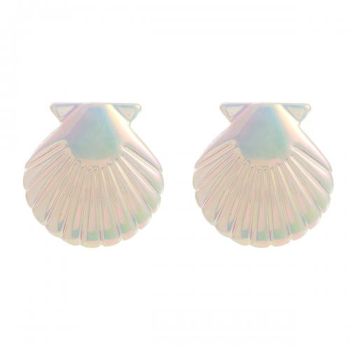 Resin Earring, Shell, fashion jewelry & for woman, 46x46mm, Sold By Pair