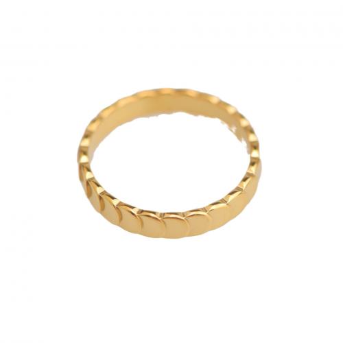 Prst prsten z nerezové oceli, 304 Stainless Steel, á, různé velikosti pro výběr & pro ženy, zlatý, Prodáno By PC
