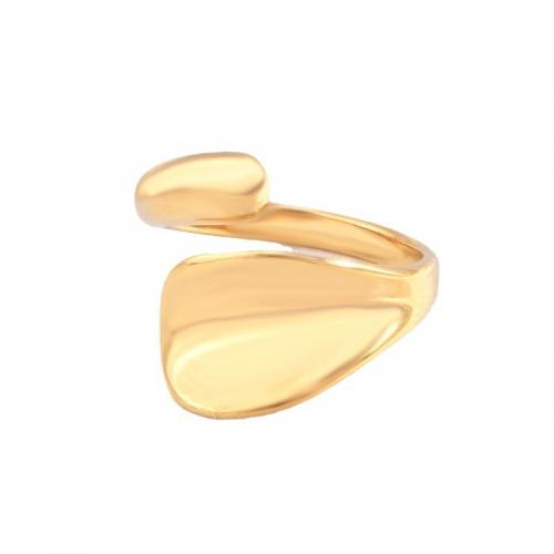 Titantium Steel finger ring, Titan Stål, plated, för kvinna, gyllene, Storlek:6, Säljs av PC