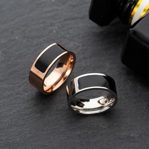Stainless Steel Finger Ring 304 Stainless Steel fashion jewelry & Unisex nickel lead & cadmium free Width 8mm Thickness 2mm Sold By PC