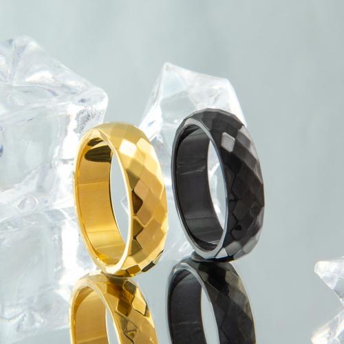 Vinger Ring in edelstaal, 304 roestvrij staal, mode sieraden & uniseks & verschillende grootte voor keus, meer kleuren voor de keuze, nikkel, lood en cadmium vrij, Width 6mm,Thickness 2.2mm, Verkocht door PC