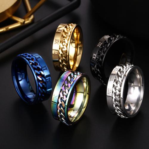 Stainless Steel Finger Ring, 304 Stainless Steel, fashion jewelry & different size for choice & for man, more colors for choice, nickel, lead & cadmium free, Width 8mm,Thickness 2mm, Sold By PC