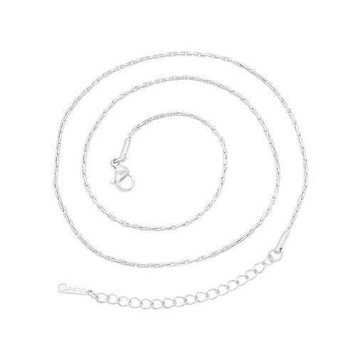 Stainless Steel Chain Necklace 304 Stainless Steel fashion jewelry & for woman nickel lead & cadmium free Sold By Bag
