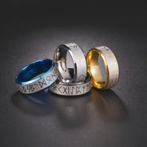 Prst prsten z nerezové oceli, 304 Stainless Steel, módní šperky & unisex & různé velikosti pro výběr, více barev na výběr, nikl, olovo a kadmium zdarma, Width 8mm,Thickness 3.3mm, Prodáno By PC