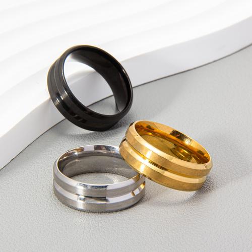 Rustfrit stål fingre Ringe, 304 rustfrit stål, mode smykker & Unisex & forskellig størrelse for valg, flere farver til valg, nikkel, bly & cadmium fri, Width 8mm,Thickness 2mm, Solgt af PC