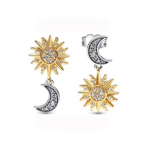 Messing Tropfen Ohrring, mit Kunststoff Perlen, plattiert, verschiedene Stile für Wahl & für Frau & mit Strass, 25x2mm, verkauft von Paar