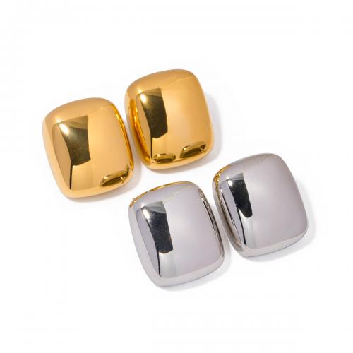 Boucle d'oreille de gaujon en acier inoxydable, Acier inoxydable 304, bijoux de mode & pour femme, plus de couleurs à choisir, 22.30x19.10mm, Vendu par paire