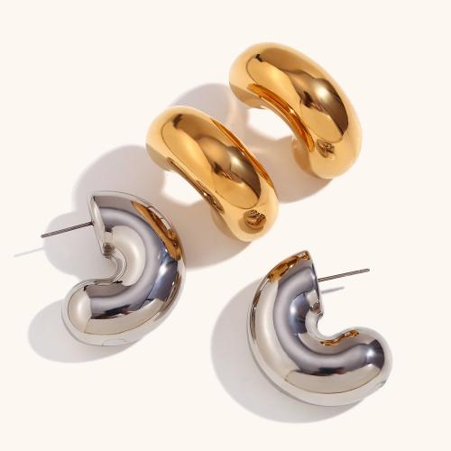Stainless Steel Stud Earrings, 316L Stainless Steel, Vacuum Ion Plating, fashion jewelry & for woman, more colors for choice, Sold By Pair