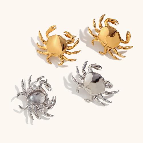 Stainless Steel Stud Earrings 316L Stainless Steel Crab Vacuum Ion Plating fashion jewelry & for woman Sold By Pair