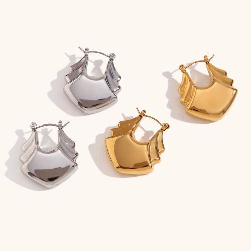 Stainless Steel Lever Terug Earring, 316L roestvrij staal, mode sieraden & voor vrouw, meer kleuren voor de keuze, 30.70x27mm, Verkocht door pair