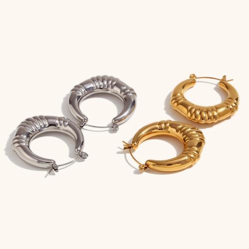 Stainless Steel Lever Terug Earring, 316L roestvrij staal, mode sieraden & voor vrouw, meer kleuren voor de keuze, 34.20x30.50mm, Verkocht door pair
