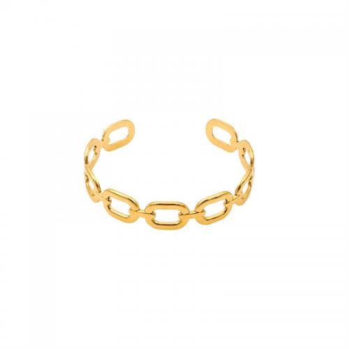Titanium Steel Bracelet & Bangle, Vacuum Ion Plating, fashion jewelry & for woman & hollow, golden, 11.50mm, Sold By PC