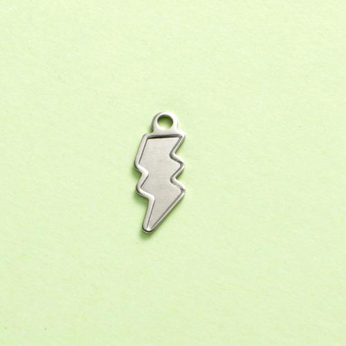 Stainless Steel Pendants, 304 Stainless Steel, Lightning Symbol, DIY, original color, 6x15mm, Hole:Approx 3mm, Sold By PC