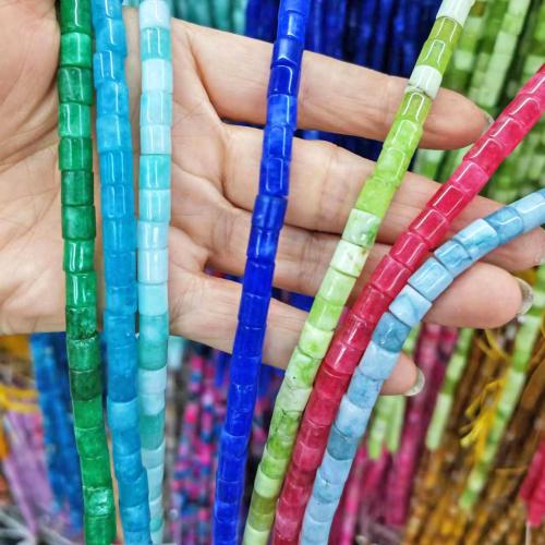 Gemstone Jewelry Beads, Column, DIY & different materials for choice, more colors for choice, 5x6mm, Approx 60PCs/Strand, Sold By Strand