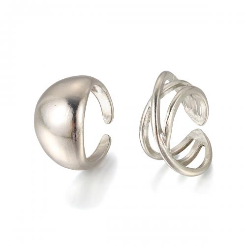 Juego de anillos de aleación de zinc, 2 piezas & Joyería & para mujer, color original, libre de níquel, plomo & cadmio, Vendido por Set
