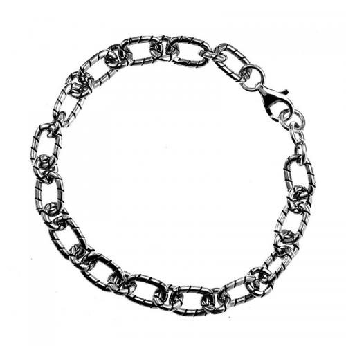 925 Sterling Silver Bangle Bracelet, plated, Unisex & different size for choice, silver color, Sold By PC